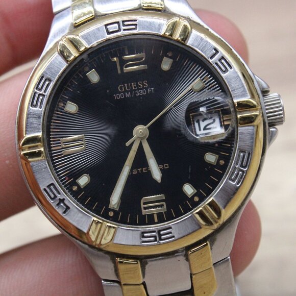 Guess Waterpro Watch Unisex Multi-toned Stainless Steel Classic Date Dial 100m - Picture 7 of 10